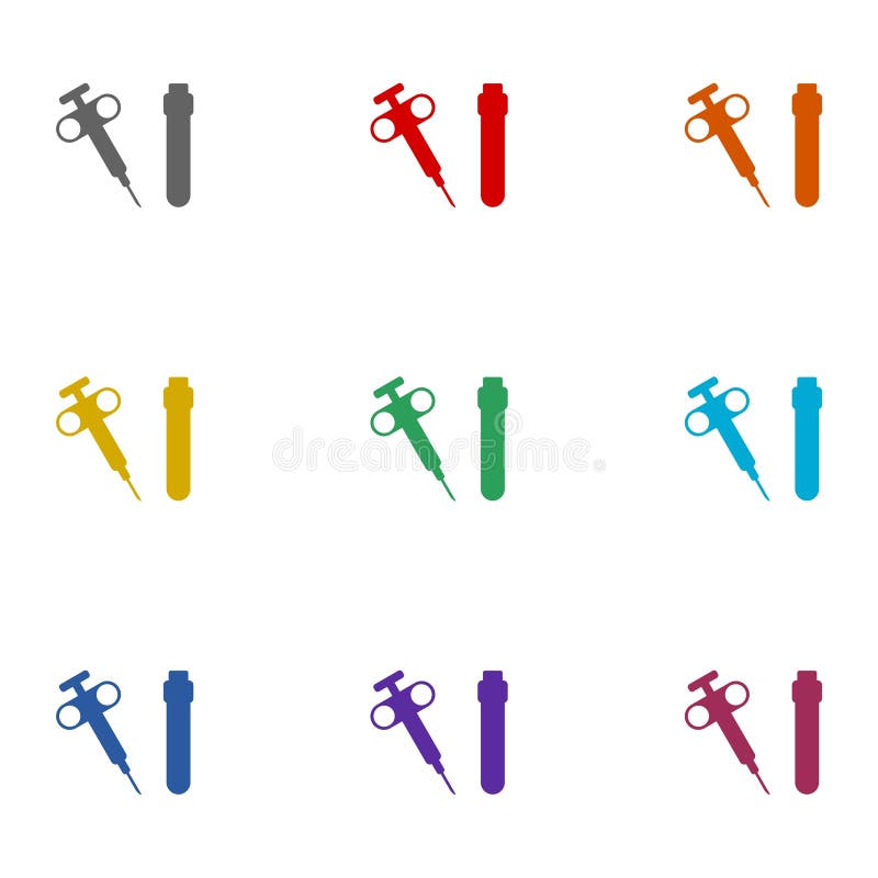 Biopsy icon isolated on white background. Set icons colorful vector illustration