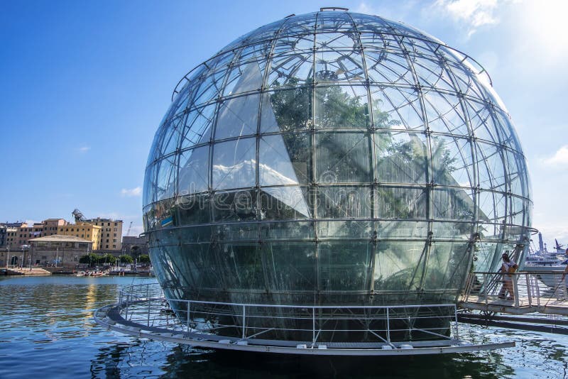 Biosfera Glass Ball Greenhouse Building by Renzo Piano Editorial  Photography - Image of landmark, international: 187728622