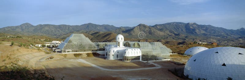 Biosphere 2 structure in Tucson, Arizona. Biosphere 2 structure in Tucson, Arizona