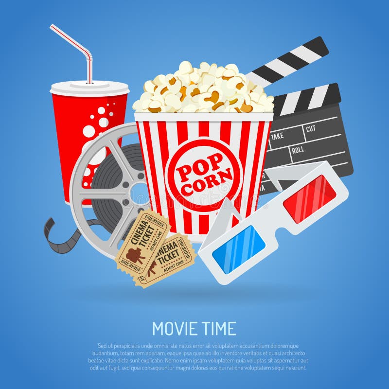 Bioskoop en Filmtijd royalty-vrije illustratie Bioskoop en Filmtijd royalty-vrije illustratie