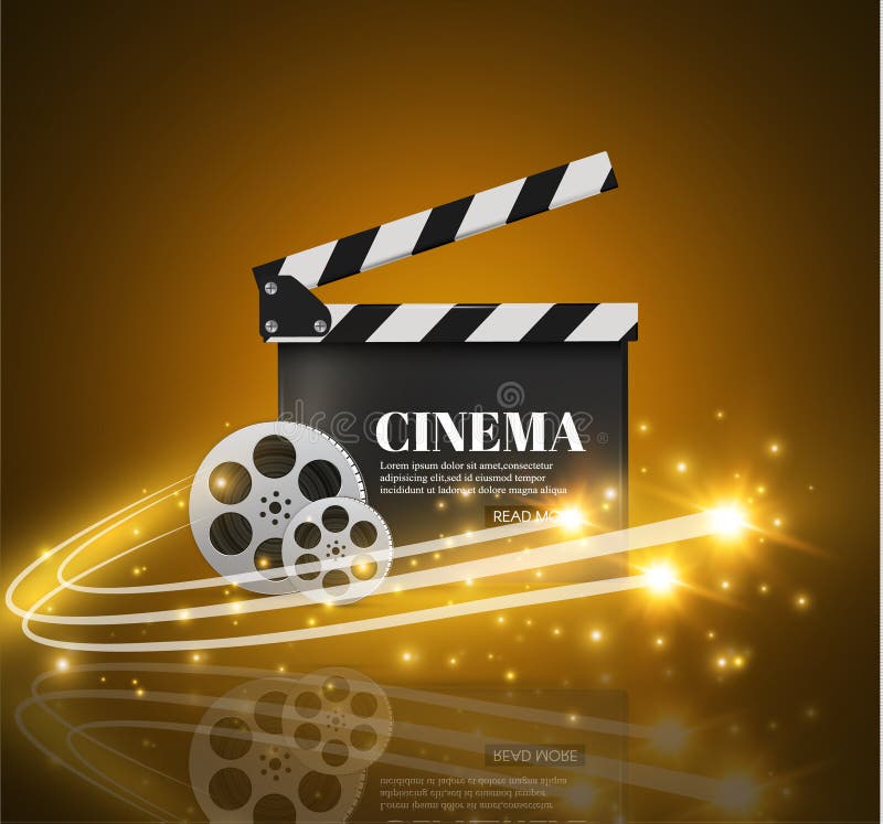 Bioskoopachtergrond met Film Blauwe achtergrond met lichte ster De raad van de klep Vectorvlieger of Affiche stock illustratie Bioskoopachtergrond met Film Blauwe achtergrond met lichte ster De raad van de klep Vectorvlieger of Affiche stock illustratie