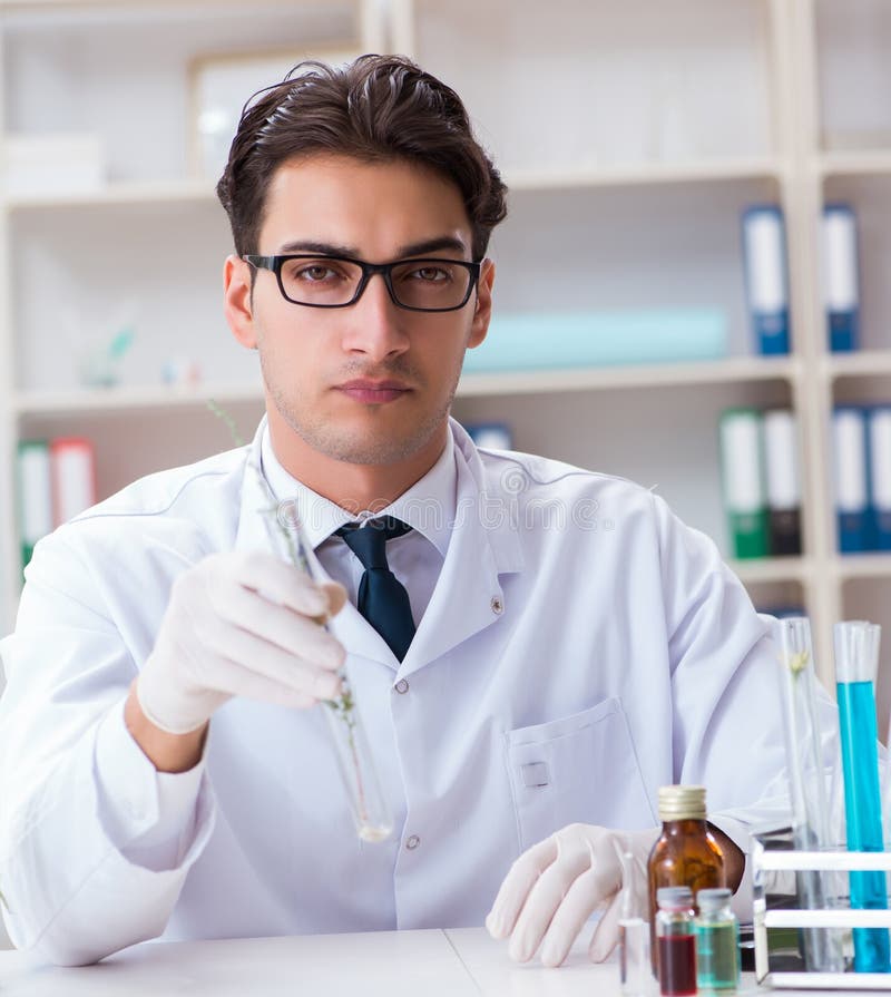 Biotechnology Scientist Chemist Working in Lab Stock Photo Image of