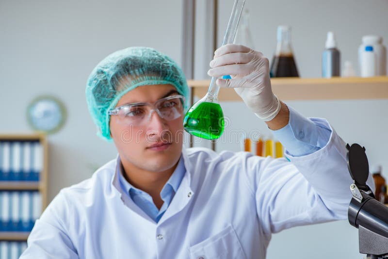 The Biotechnology Scientist Working in the Lab Stock Image Image of