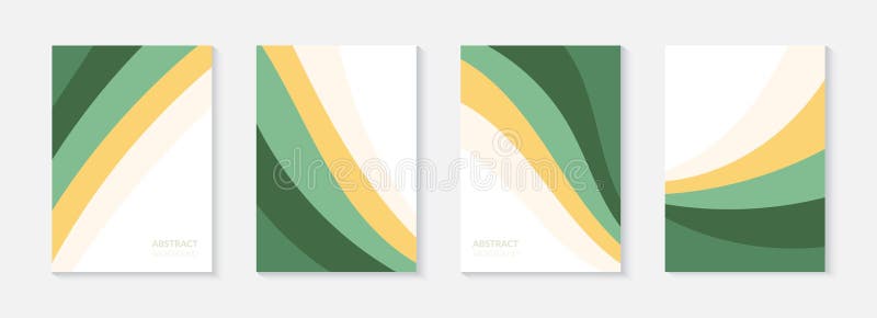 Bipacksedel för grön abstrakt jordbruksfält. grupppresentation av agrokortsmall. uppsättning av en4-layout med natur royaltyfri illustrationer