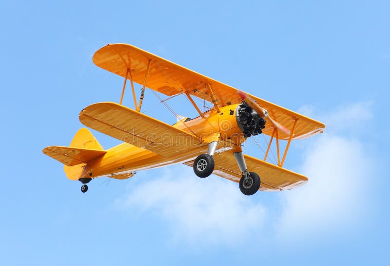 The Biplane. stock images