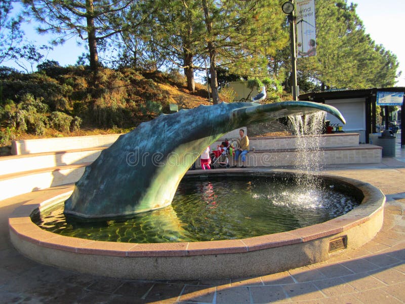 Birch Aquarium at Scripps Institution of Oceanography, Whale fountain, San Diego, California