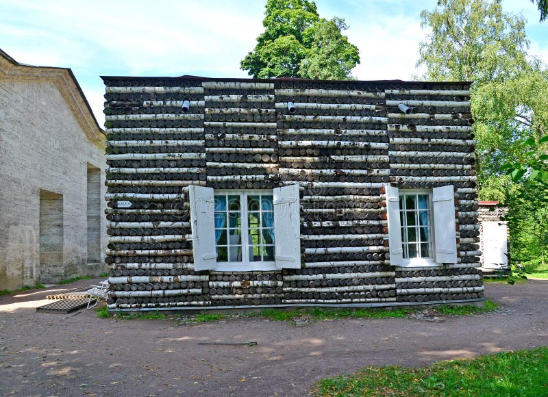 Birch lodge in Palace park of Gatchina