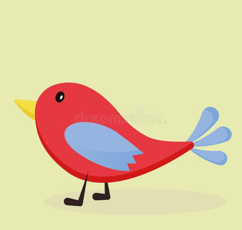 Little Cartoon Bird from Tale. Bright Bird Stock Vector - Illustration of  beak, character: 211366815