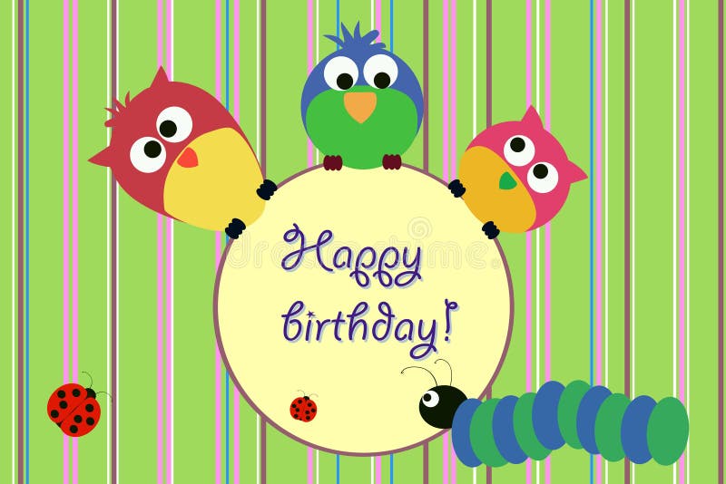 Bird birthday card