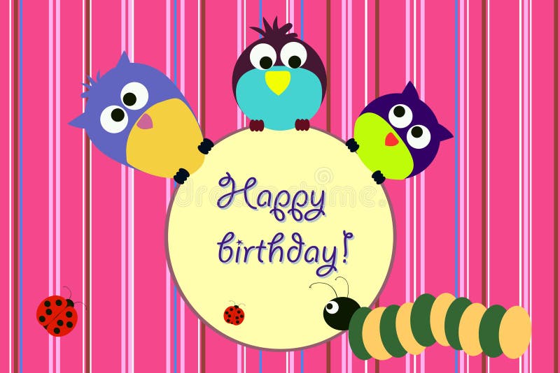 Bird birthday card