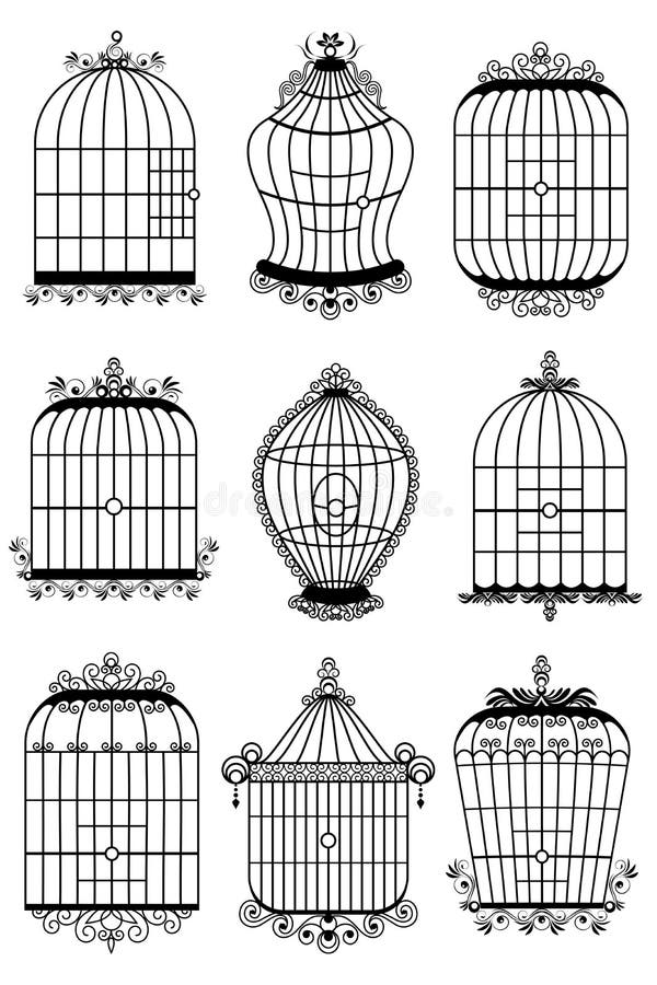 Bird cage stock vector. Illustration of sketchy, decorative - 19990145