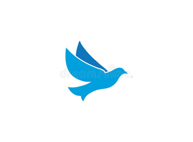 Bird eagle open wings flying for logo design stock illustration Bird eagle open wings flying for logo design stock illustration