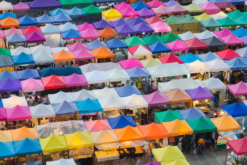 Bird eye view of multiple colors roof top