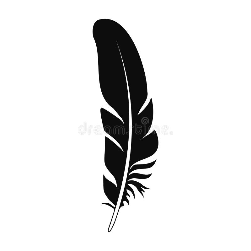 Download Bird Feather Icon, Simple Style Stock Vector ...