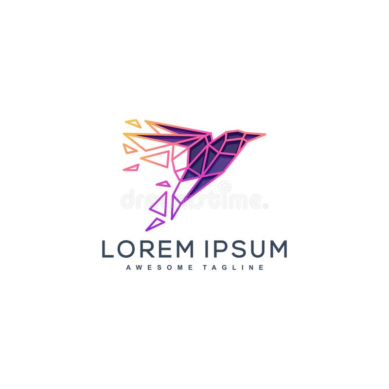 Bird Line color Concept illustration vector Design template royalty free illustration Bird Line color Concept illustration vector Design template royalty free illustration