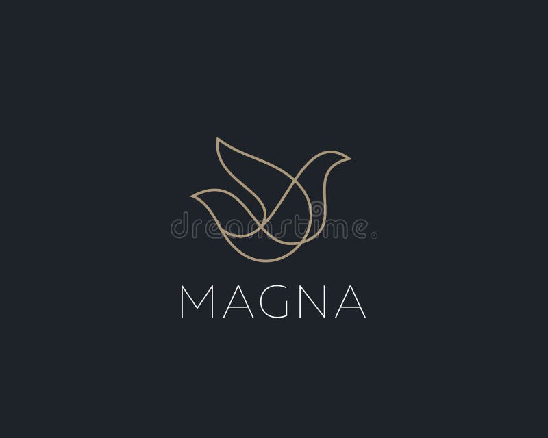 Bird logo design abstract modern linear style illustration. Dove freedom vector icon symbol identity logotype royalty free illustration Bird logo design abstract modern linear style illustration. Dove freedom vector icon symbol identity logotype royalty free illustration