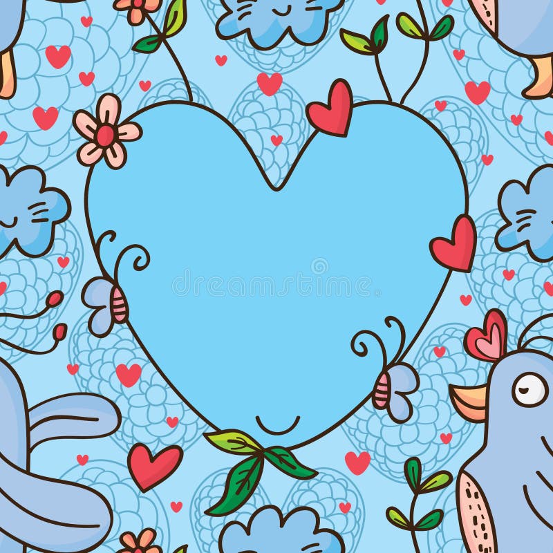 Bird love seamless pattern stock illustration Bird love seamless pattern stock illustration