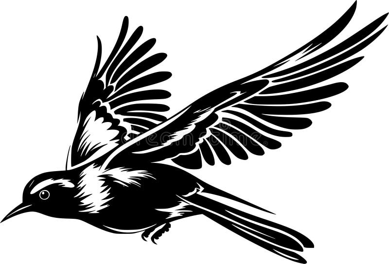 Bird - Minimalist and Simple Silhouette - Vector Illustration Stock