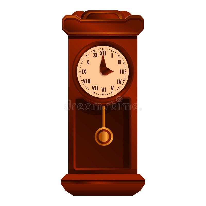 Pendulum Clock Time Icon, Cartoon Style Stock - Illustration of 183487463