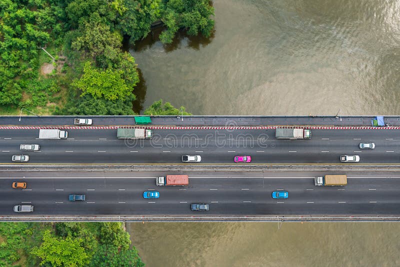 Bird s eye view of bridge stock image. Image of waterway - 36291869