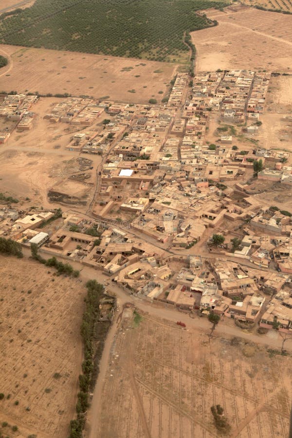 Bird`s eye view of a morocco village