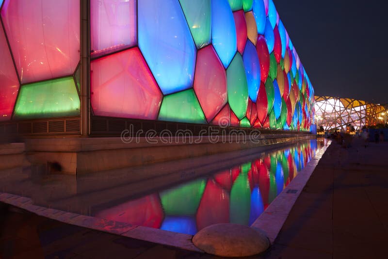 Bird&x27;s nest, ICE cube night view