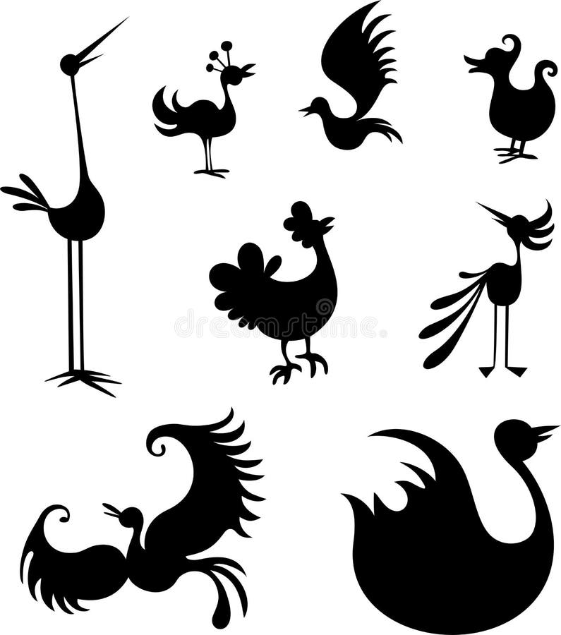 Bird set royalty free illustration