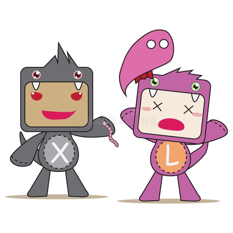 Bird sitting on girl's head. Vector illustration decorative design stock illustration