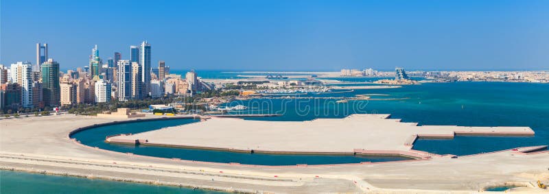 Bird view panorama of Manama city, Bahrain stock image Bird view panorama of Manama city, Bahrain stock image