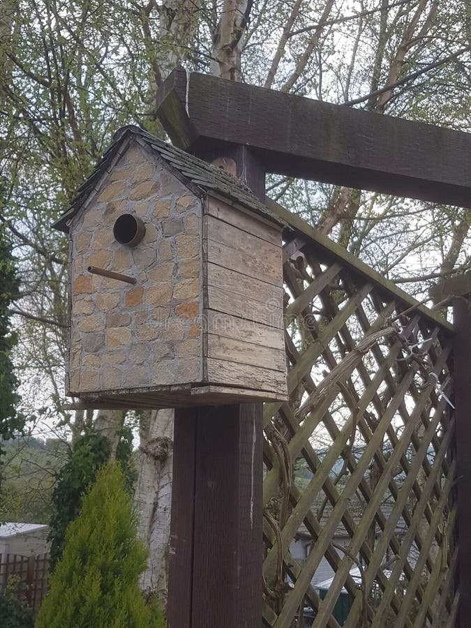 Birdbox Perch Bird Nesting House Stock Image Image of perch, birdbox 178586797