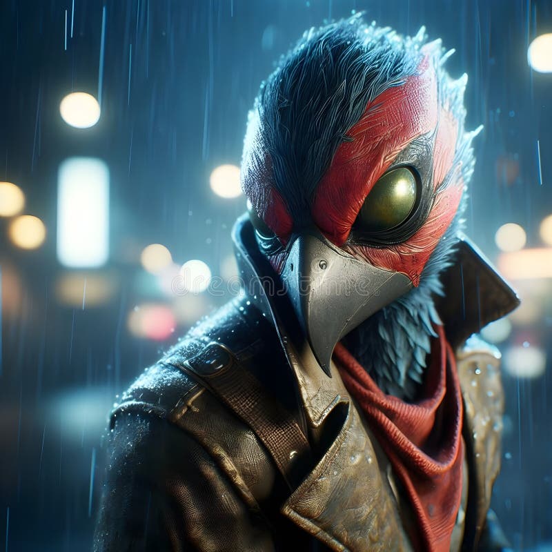 Birdman, unreal engine render, 8k stock illustration