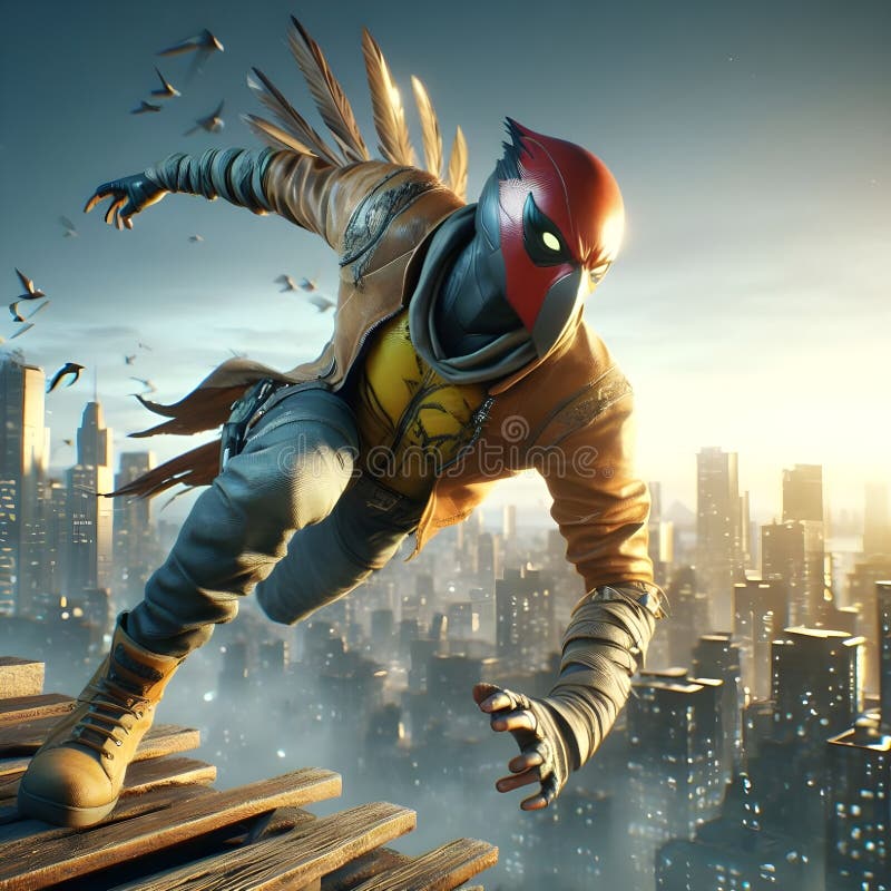 Birdman, unreal engine render, 8k. Generate by ai.
