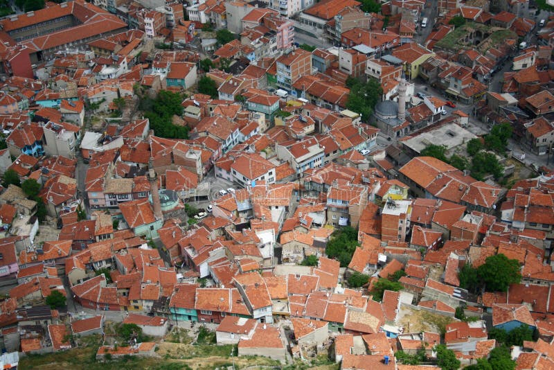 Birds eye view city stock photo. Image of afyon, asia - 3228028