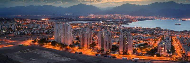 Birds eye view on Eilat and the Red Sea