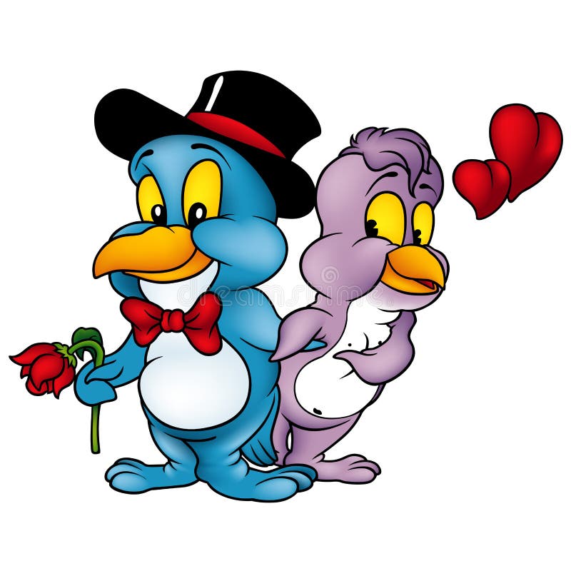 Birds love stock illustration