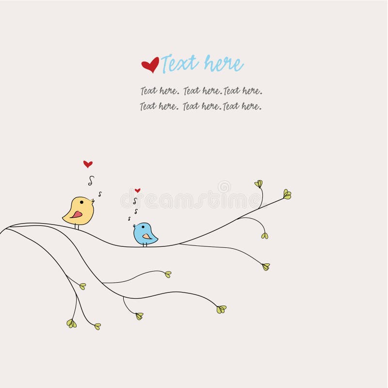 Love Birds Singing Stock Illustrations 794 Love Birds Singing Stock
