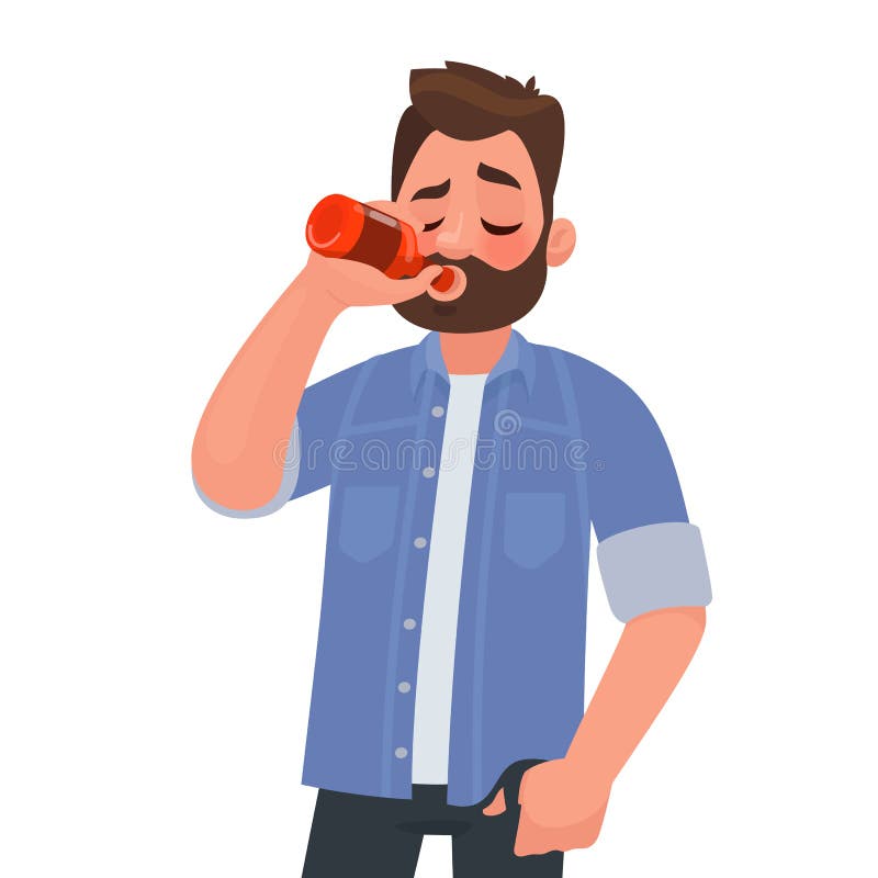Birra bevente dell'uomo da una bottiglia Cento zloty polacchi in un vetro Illustrazione di vettore illustrazione vettoriale Birra bevente dell'uomo da una bottiglia Cento zloty polacchi in un vetro Illustrazione di vettore illustrazione vettoriale