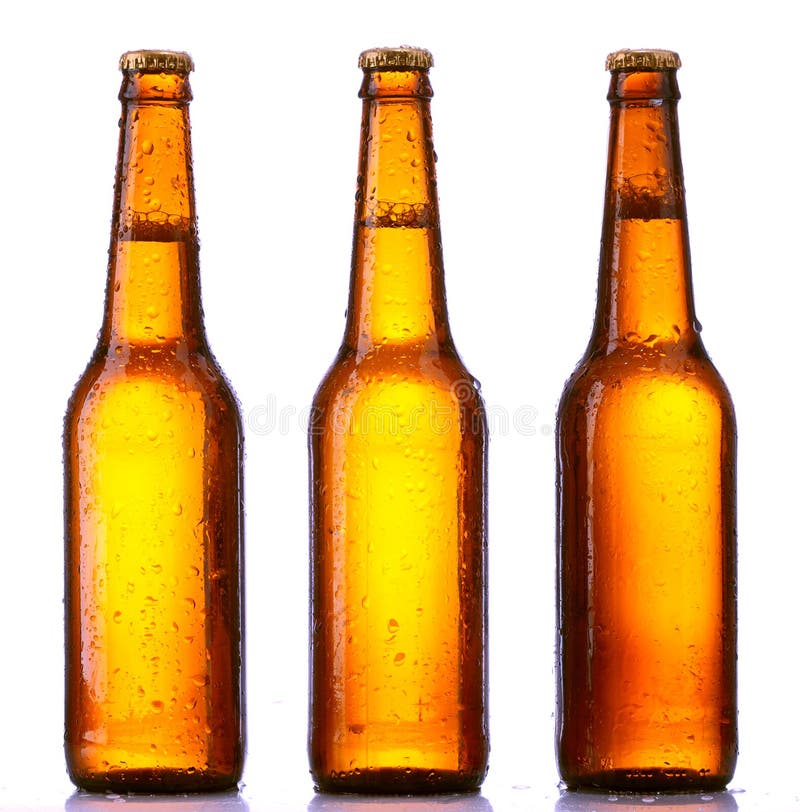 Birra Della Bottiglia Isolata Immagine Stock