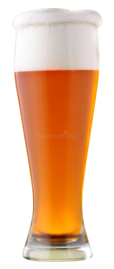 Not filtered beer; object on a white background. Not filtered beer; object on a white background