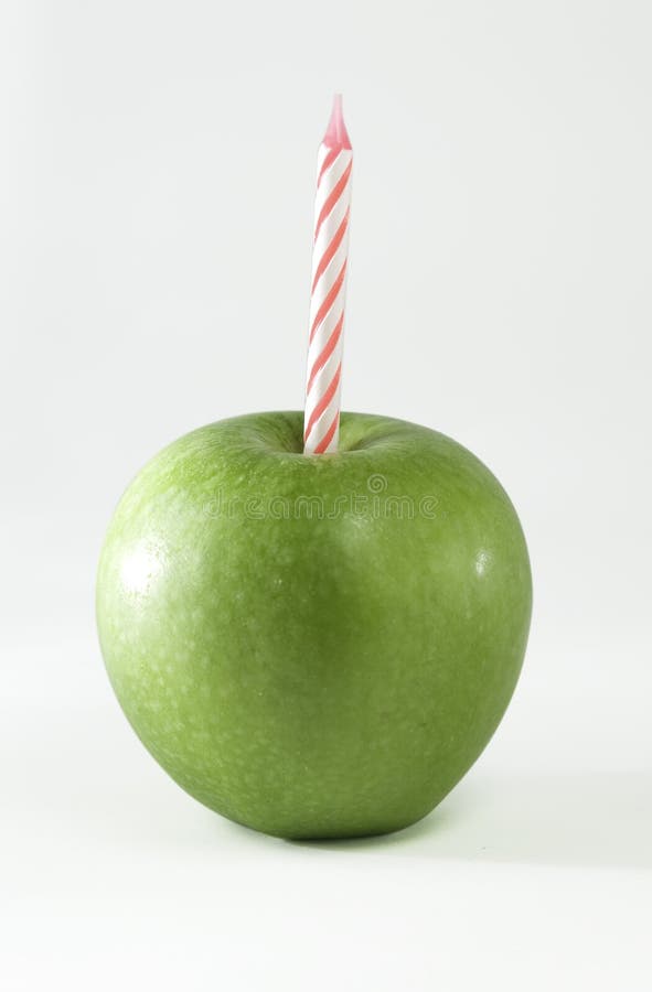 Birthday Apple stock image. Image of isolated, fruit, health - 8502297