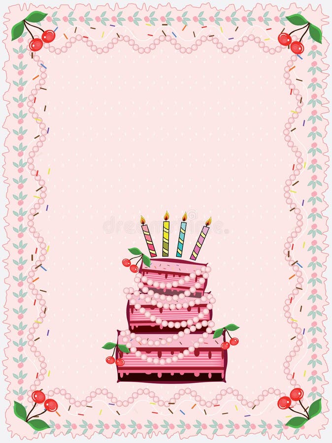 Birthday background with cake