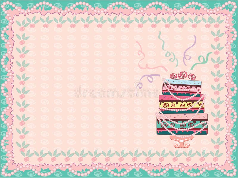 Birthday background with cake