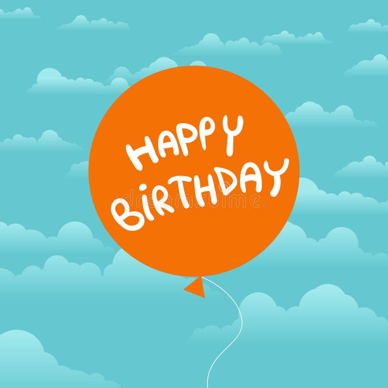 Happy Birthday Text Balloons Stock Vector Illustration of happy, text
