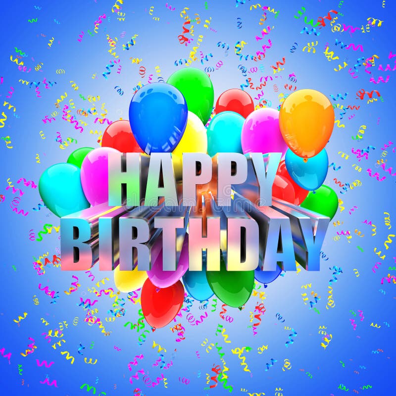 Birthday balloons stock illustration. Illustration of colourful 49449856