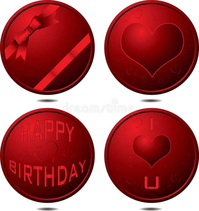 Birthday button stock illustration