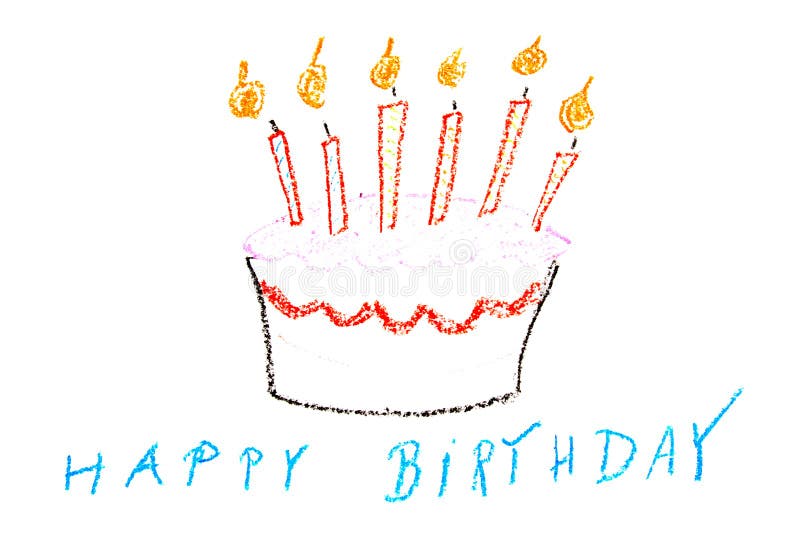 Birthday cake stock illustration