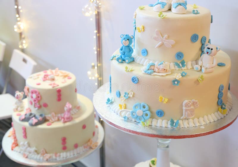 Birthday cake for babies stock image. Image of delicious 99102597