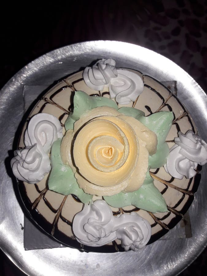 This is Birthday Cake of Butter Scotch Flavour. Stock Image Image of