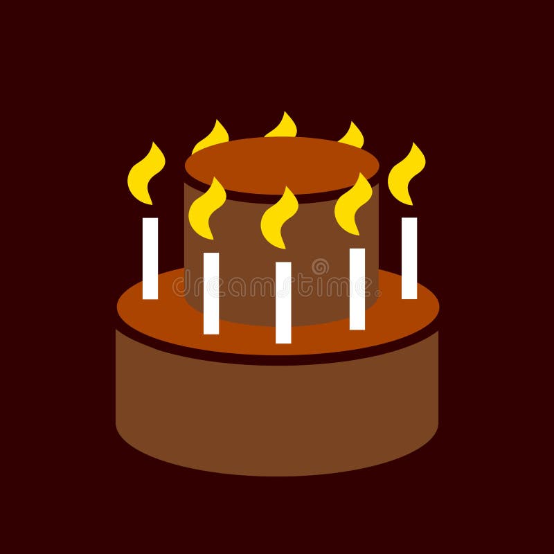 Birthday cake with candles stock vector. Illustration of happy 171820495