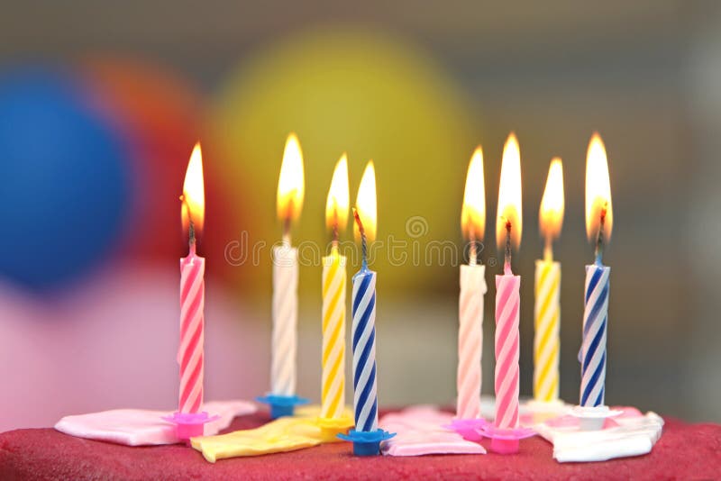 Birthday cake and candles stock image. Image of candles 76869463